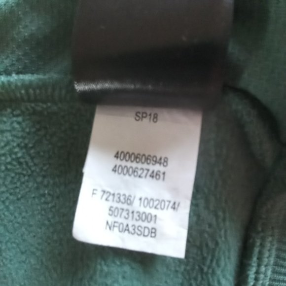 The North Face green and gray,full zip run track style jacket Size Small - Picture 4 of 8